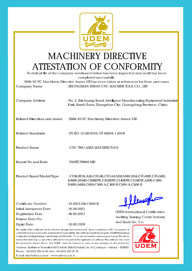 Makine cihazı uygunluğu M.2023.206.C90018