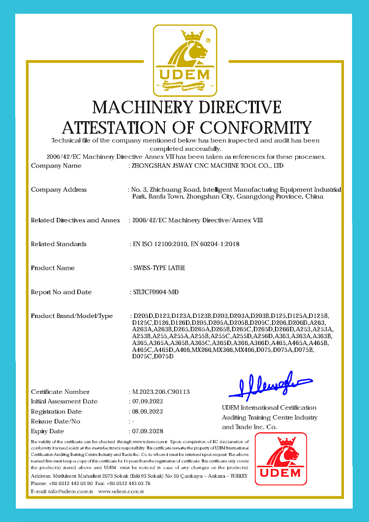 Makine cihazı uygunluğu M.2023.206.C90113